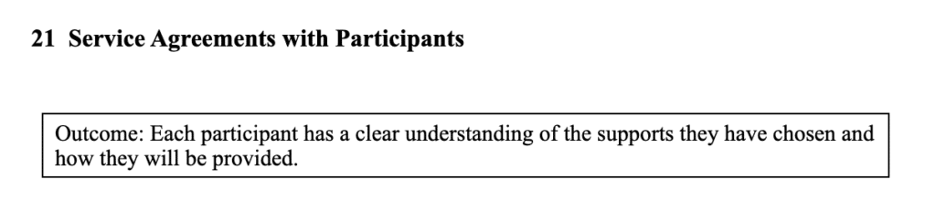 practice standard document outcome boxes