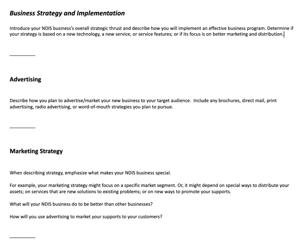 ndis business plan template part 5